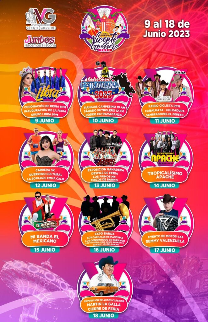 Presentan Programa de la Feria Regional Vicente Guerrero 2023
