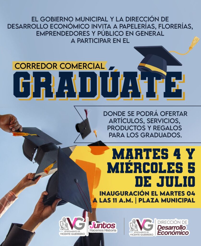 Habrá corredor comercial por graduaciones