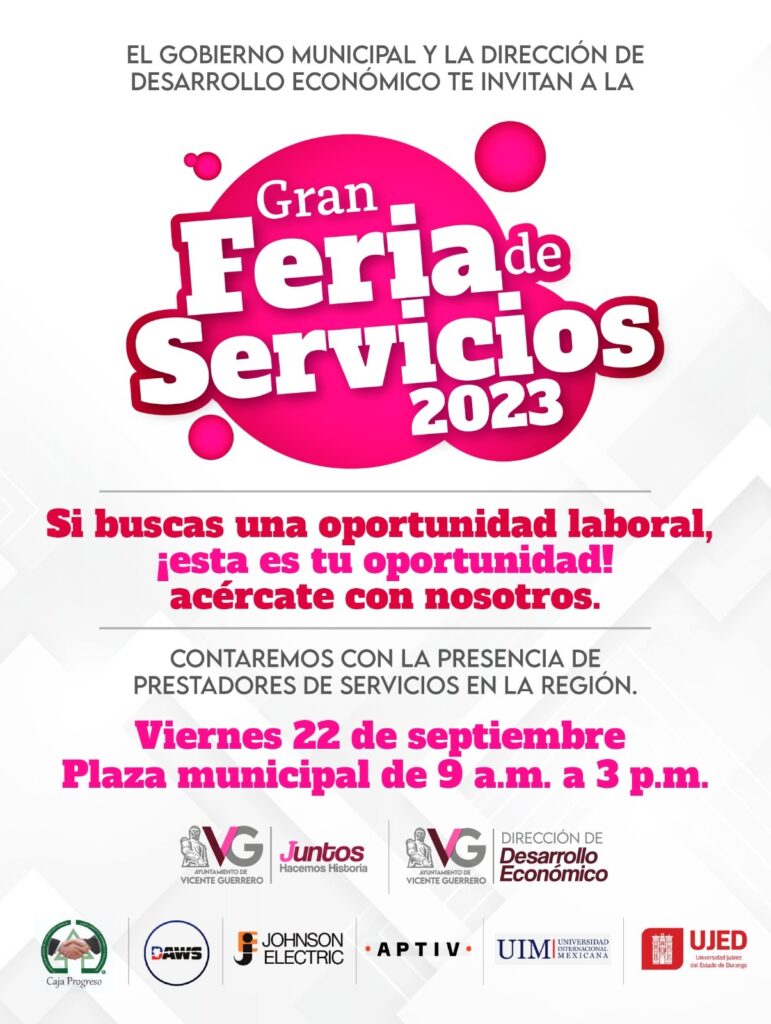 Feria de servicios en Vicente Guerrero.