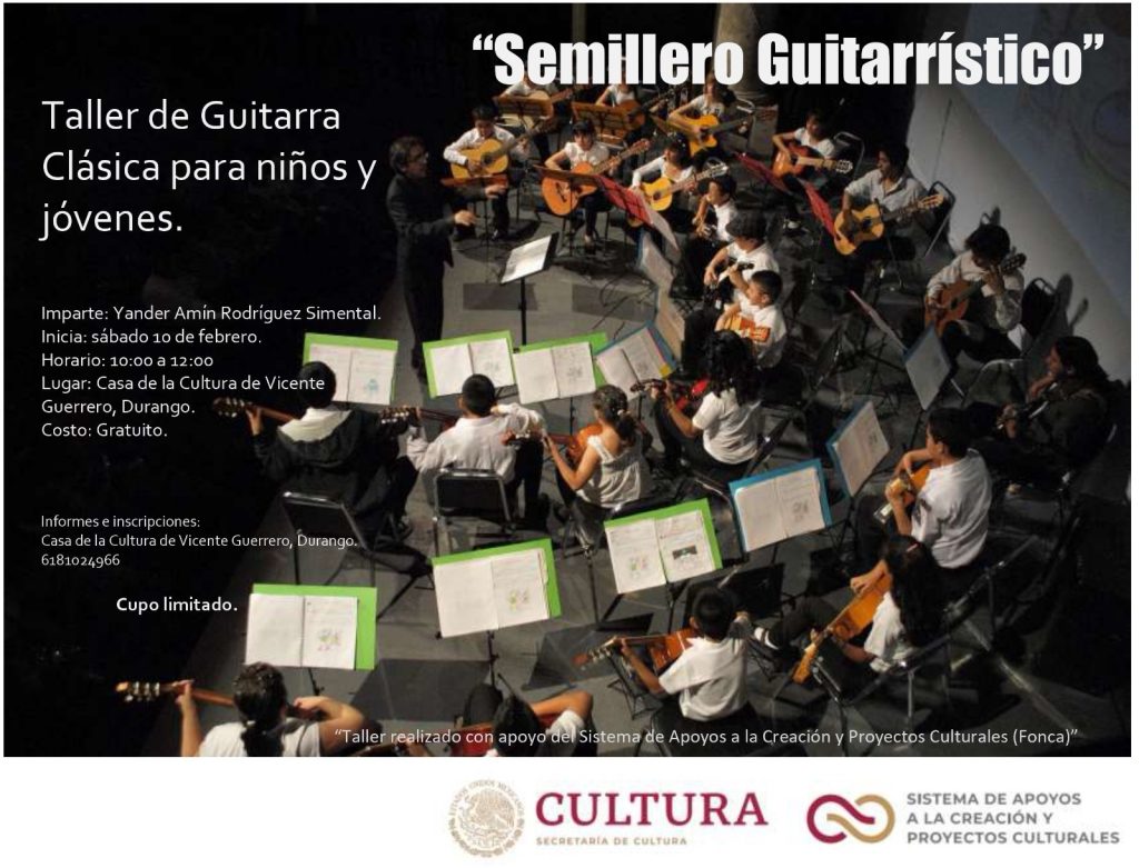 Inicia el taller de guitarra clásica.