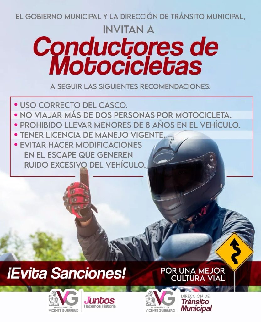Aviso: ¡Motociclistas!