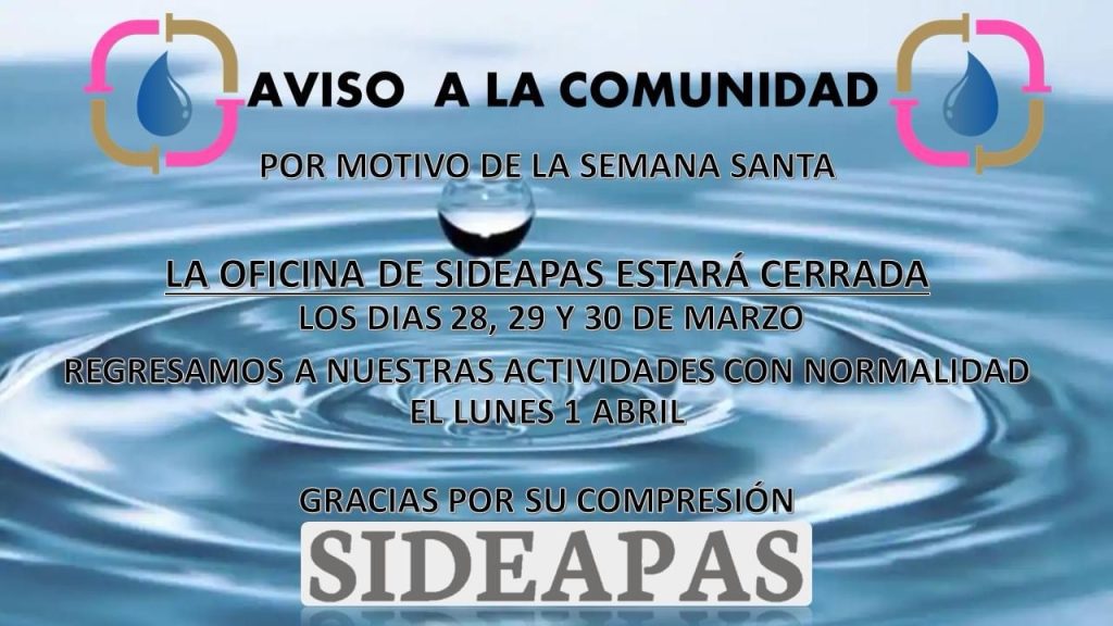 Aviso SIDEAPAS