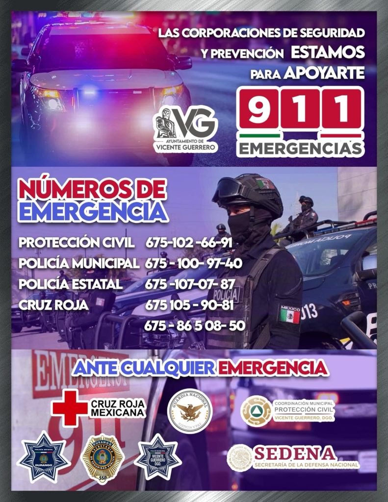 Recuerda los números de emergencia