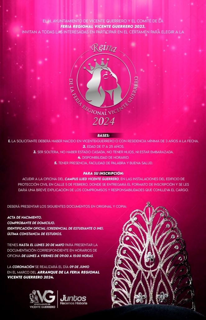 Lanzan convocatoria a reina de la feria 2024