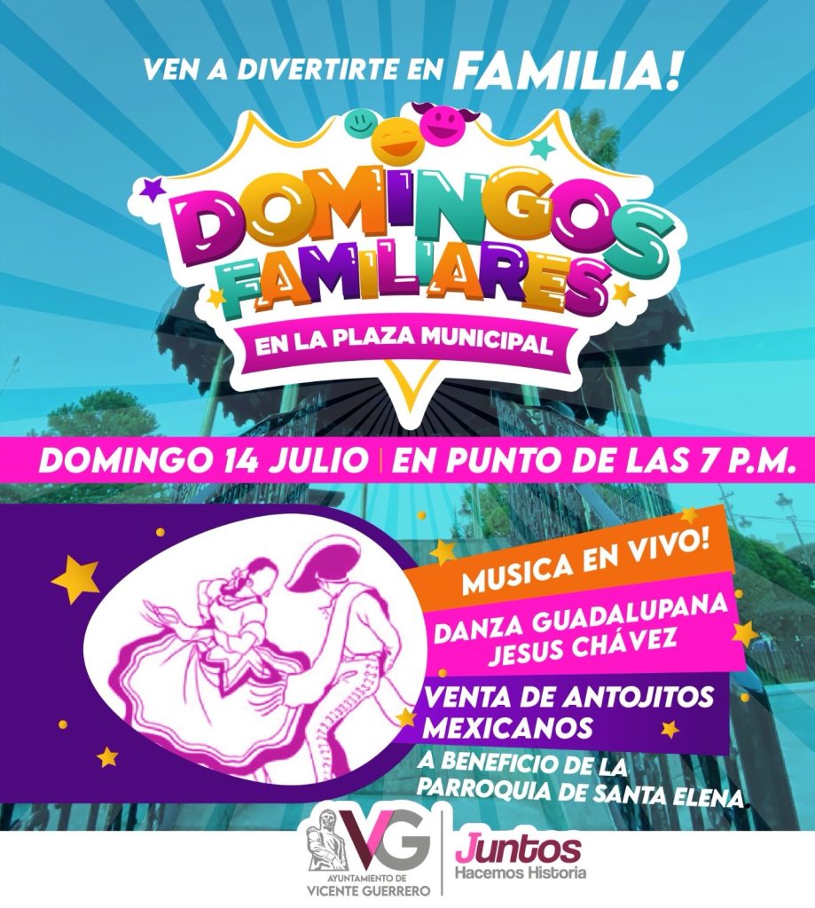 Evento: Domingos familiares, danza guadalupana y música en vivo.