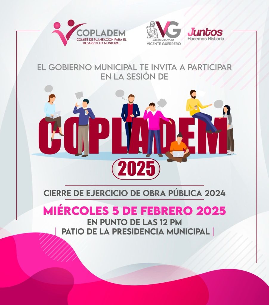 ✅ Evento: Primera reunión COPLADEM 2025, cierre del ejerció 2024.