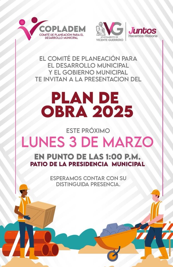 ✅Evento: presentación de plan de obra 2025 COPLADEM