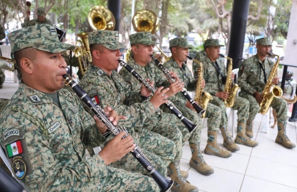Presentación de la Banda de la Tercera Región Militar en Vicente Guerrero